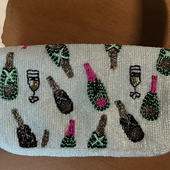 Anthropologie | Maeve The Fiona Beaded Bag Party Edition | Champagne Pattern - Picture 4 of 8